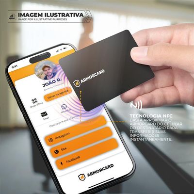 Cartão de Visita Digital - ArmorCard - Gshield - Compartilhe seus contatos por NFC ou Qrcode