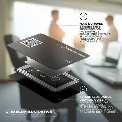 Cartão de Visita Digital - ArmorCard - Gshield - Compartilhe seus contatos por NFC ou Qrcode