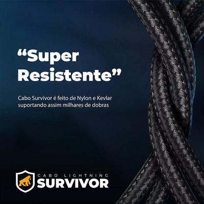 Cabo Survivor para Lightning / Tipo C - 1,5m - Gshield