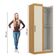 Modulo De Guarda Roupas Canto Para Quarto Madrid Maxel Madeirado/off White