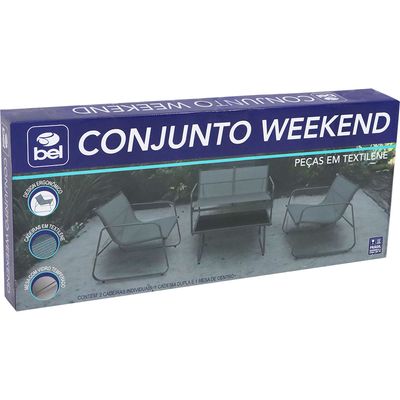 Conjunto para Jardim Weekend Cinza Bel Único