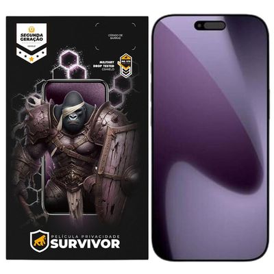 Película para iPhone 17 Pro Max - Privacidade com Aplicador - Survivor - Gshield
