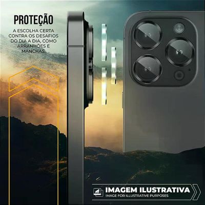 Protetor de Lente para iPhone 17 Pro - Survivor - Transparente com molde aplicador - Frame para câmera - Gshield