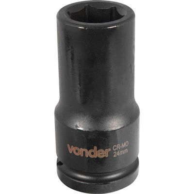 Soquete Sextavado Impacto Longo 3-4 24mm Aço Cromo Vonder