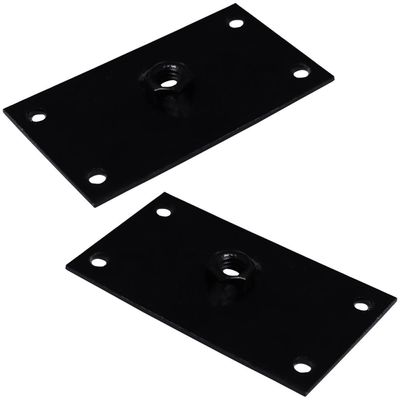 Kit 2 Chapinhas Chapa Reta Fixação Pés Palito Rosca 5/16 Preto G59