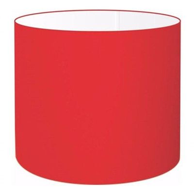 Cúpula Abajur E Luminária Cilíndrica Vivare Cp-7016 ø35x30cm - Bocal Nacional Vermelho