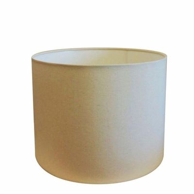 Cúpula Abajur Cilíndrica Cp-7017 ø40x21cm Algodão Crú