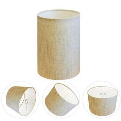 Cúpula Abajur E Luminária Cilíndrica Vivare Cp-7003 ø15x20cm - Bocal Nacional Rustico-bege