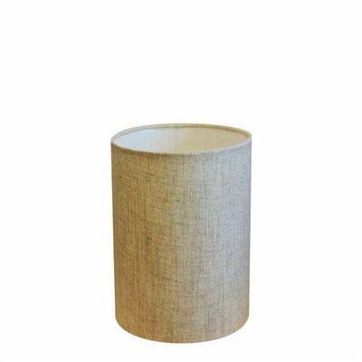Cúpula Abajur E Luminária Cilíndrica Vivare Cp-7003 ø15x20cm - Bocal Nacional Rustico-bege