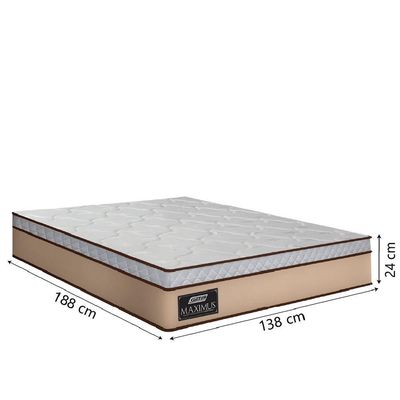 Cama Box Baú Casal Gazin Colchão Molas Ensacadas Maximus