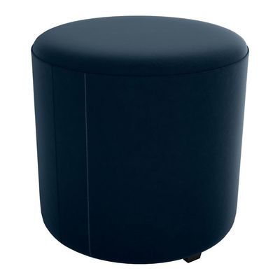 Puff Redondo Copenhage Veludo Maserati Milani Store Azul