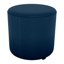 Puff Redondo Decorativo Copenhage 43x43 Cm Veludo Milani Store Azul