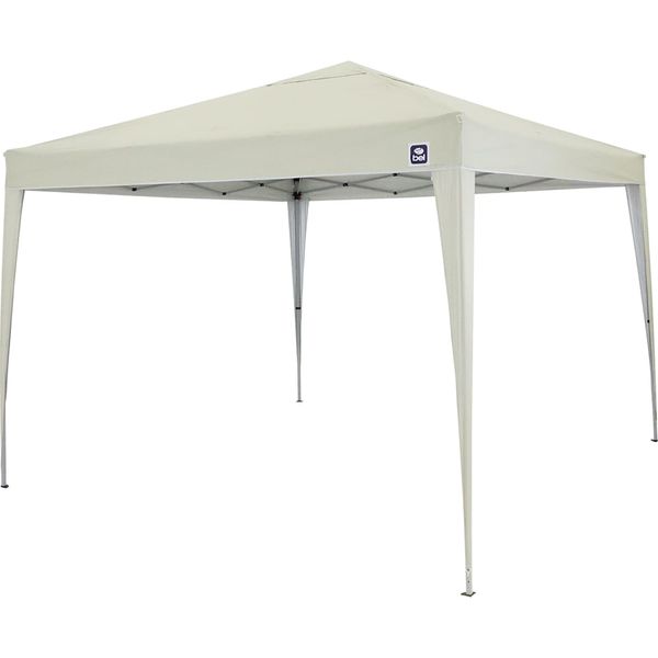 Tenda Gazebo Dobrável 3m x 3m Poliéster Bege Bel 3m x 3m