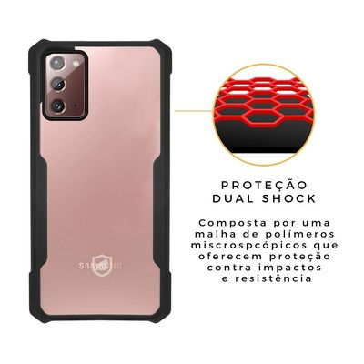 Capa Dual Shock X Preta Para Samsung Galaxy Note 20 - Gshield