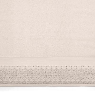 Toalha de Banho Melody com Renda Nice Bouton Branco
