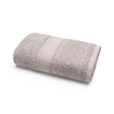 Toalha de Banho Melody com Renda Nice Bouton Branco