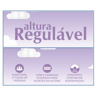 Kit 2 Travesseiros Altura Regulável Látex 50cmx70cm Duoflex