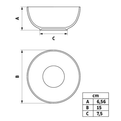 Kit 6 Saladeiras Porcelana Branca Bowl 15x7cm Tramontina Sal
