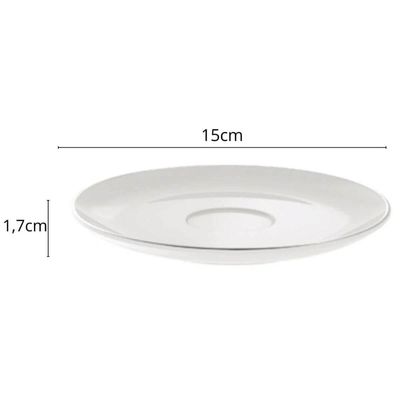 Conjunto 6 Xícaras de Chá Café com Pires 185ml Tramontina At