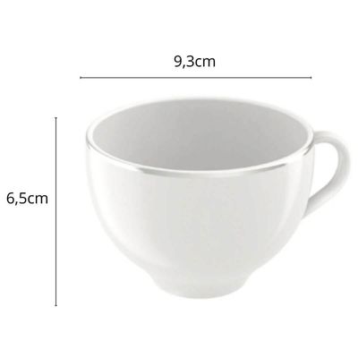 Conjunto 6 Xícaras de Chá Café com Pires 185ml Tramontina At