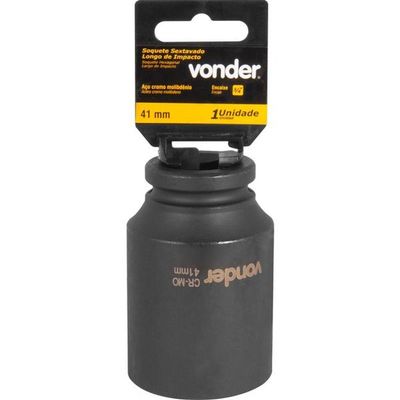 Soquete Sextavado Impacto Longo 3-4 41mm Aço Cromo Vonder