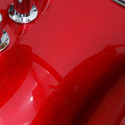 Bateria Infantil Acústica 2T Vermelha com Banco e Pedal New York