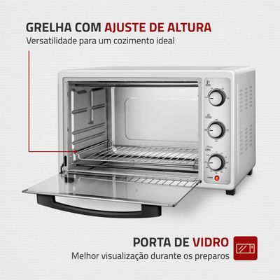Forno Elétrico 52L Grand Family II Mondial Branco e Inox - FR-52-W 127V