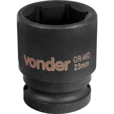 Soquete Sextavado Impacto Encaixe 1-2 23mm Aço Cromo Vonder
