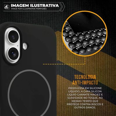 Capa para iPhone 17 Pro - Silicon Liquid Magsafe - Preta - Gshield