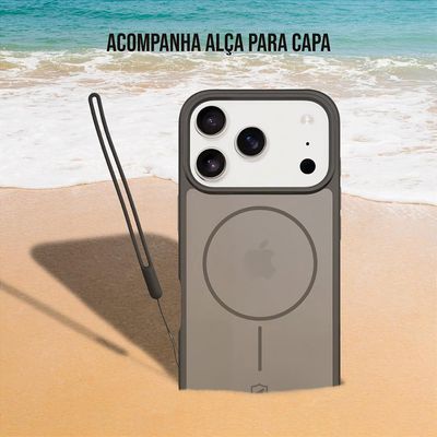 Capa case capinha para Motorola Moto Edge 60 Fusion - Magsafe Wave Fumê - Preta - Gshield