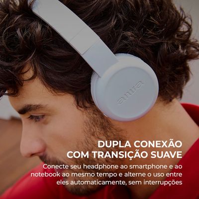 Fone de Ouvido Headphone AIWA HP-03-W Bluetooth Drive 30mm BIV