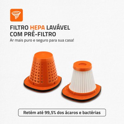Aspirador de Pó Vertical Turbo Premium Mondial Preto e Laranja 1200W AP-31 110