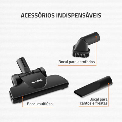 Aspirador de Pó Vertical Turbo Premium Mondial Preto e Laranja 1200W AP-31 220