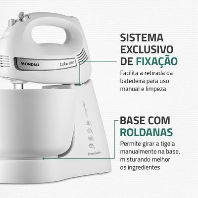 Batedeira Cake Premium Mondial Branco 500W B-50-W 220
