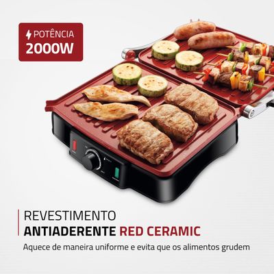 Press Grill 180° Mondial Preto e Inox 2000W PG-02 220