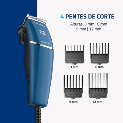 Cortador de Cabelos Pratic Style Mondial Azul 9W CR-10-BI BIV