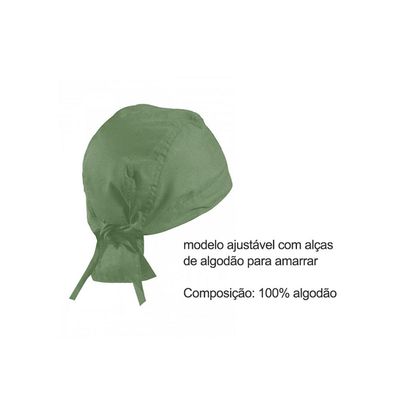 Avental de Cintura Verde e Bandana Cafeteria Bar SPA Vegano