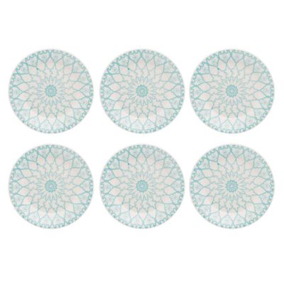 Prato de Sobremesa Cerâmica Estampa Donna Mandala 18cm 6un - Biona 091080