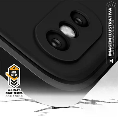 Capa para Motorola Moto Edge 60 Fusion - Silicon Veloz - Preta - Gshield