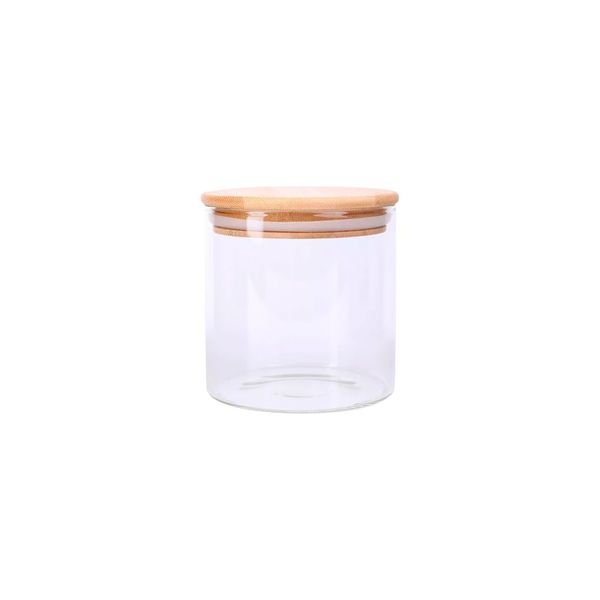 Pote Hermético Para Alimentos Condimentos Temperos Pequeno 500ML Tampa de Madeira Bambu Pote Hermético Para Alimentos Condimentos Temperos Pequeno 500ML Tampa de Madeira Bambu