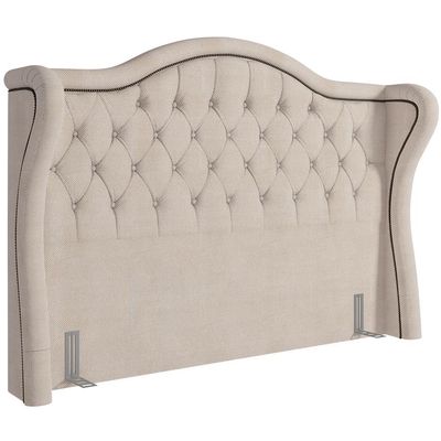 Cabeceira Cama Box Casal Queen 160 cm P05 Lisboa Linho Creme - Lyam Decor