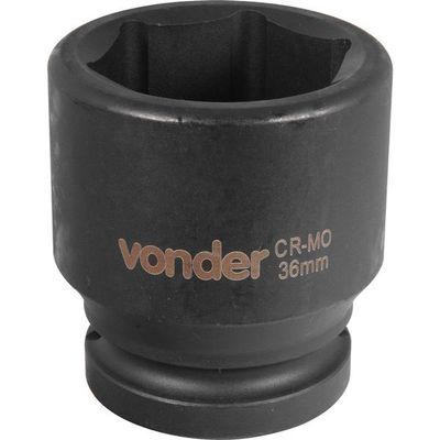 Soquete Sextavado Impacto Encaixe 3-4 36mm Aço Cromo Vonder