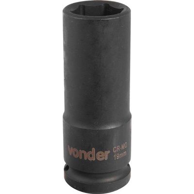 Soquete Sext Impacto Longo Encaix 1-2" 19mm Aço Cromo Vonder