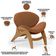 Kit 2 Poltronas Decorativa Orgânica Sala Living Kadosh L02 Bouclê Terracota - Lyam Decor