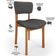 Cadeira Para Sala de Jantar Cozinha Living Estofada Dara L02 Linho Cinza Escuro - Lyam Decor