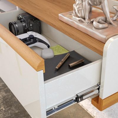 Rack Suspenso Atlas Sala De Estar-quarto - Lukaliam Móveis - Off White Perolizado-jequitiba