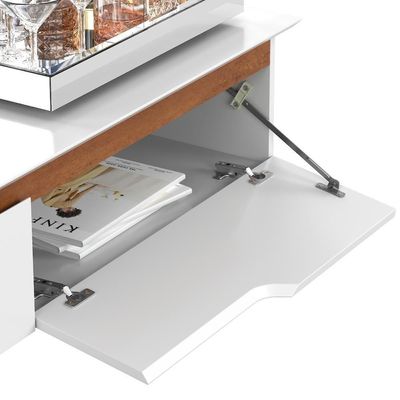 Aparador Rack Suspenso Eros Flow - 2 Portas Com Acabamento Chanfrado Em Mdp - Ej Móveis