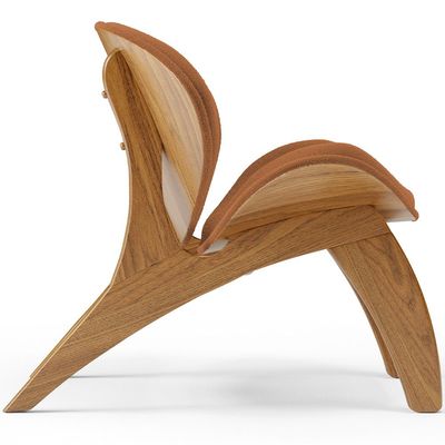 Kit 4 Poltronas Decorativa Orgânica Sala Living Kadosh L02 Bouclê Terracota - Lyam Decor
