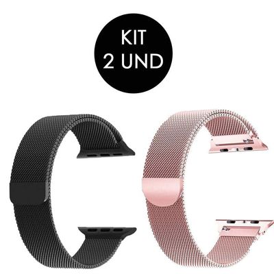 Pulseira Magnetica Relogio Smartwatch Kit 2 Pulseiras