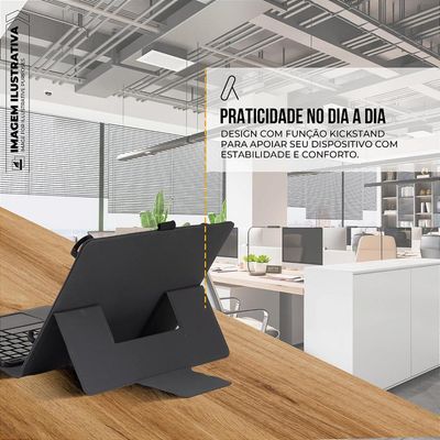 Capa Tablet de 9 a 11 com Teclado e suporte, Touchpad.